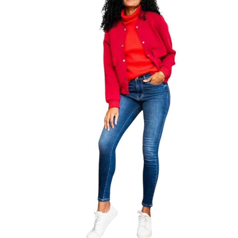 NEW Judy Blue Full Size Washed Thermal Skinny Jeans